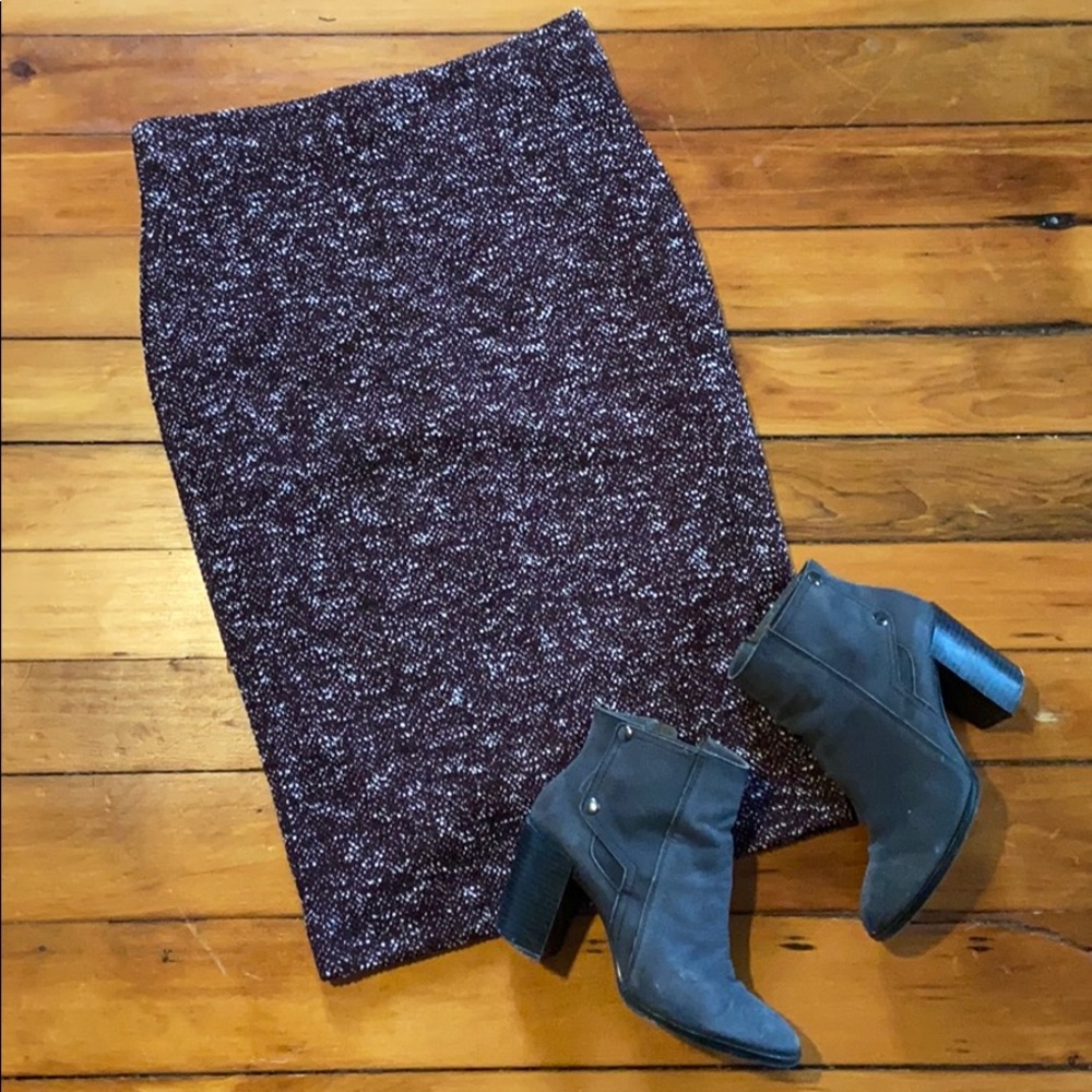 Ann Taylor Tweed stretch pencil skirt NWT